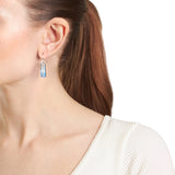 Athra Ombre Blue Rectangular Drop Earrings