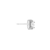 Athra Silver Square Stud Earrings