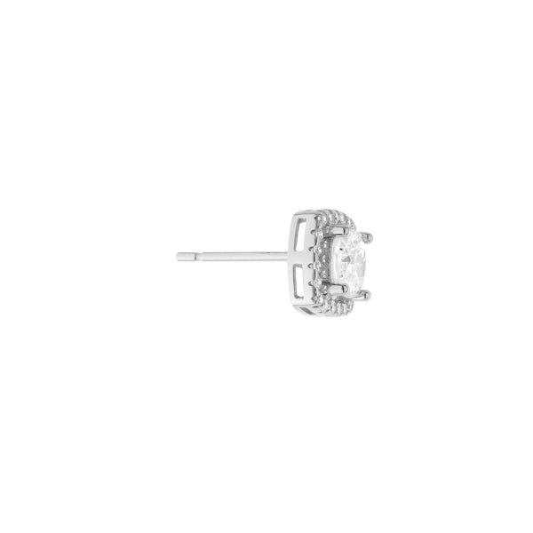 Athra Silver Square Stud Earrings
