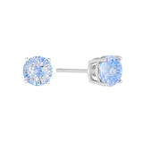 Athra Boxed Sterling Silver 6mm Starlight Cubic Zirconia Solitare Stud Earrings
