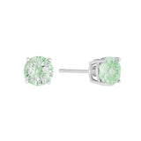 Athra Boxed Sterling Silver 6mm Starlight Cubic Zirconia Solitare Stud Earrings