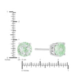 Athra Boxed Sterling Silver 6mm Starlight Cubic Zirconia Solitare Stud Earrings
