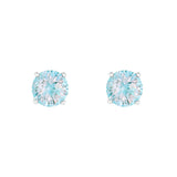 Athra Boxed Sterling Silver 6mm Starlight Cubic Zirconia Solitare Stud Earrings