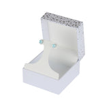Athra Boxed Sterling Silver 6mm Starlight Cubic Zirconia Solitare Stud Earrings