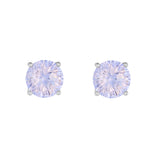 Athra Boxed Sterling Silver 6mm Starlight Cubic Zirconia Solitare Stud Earrings