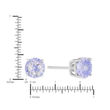 Athra Boxed Sterling Silver 6mm Starlight Cubic Zirconia Solitare Stud Earrings