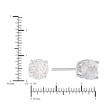 Athra Boxed Sterling Silver 6mm Starlight Cubic Zirconia Solitare Stud Earrings