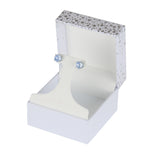 Athra Boxed Sterling Silver 8mm Starlight Cubic Zirconia Solitare Stud Earrings