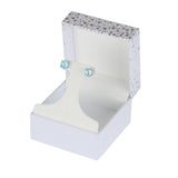 Athra Boxed Sterling Silver 8mm Starlight Cubic Zirconia Solitare Stud Earrings