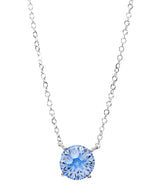 Athra Boxed Sterling Silver 16+2" 8mm Starlight Cubic Zirconia Solitare Necklace