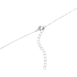 Athra Boxed Sterling Silver 16+2" 8mm Starlight Cubic Zirconia Solitare Necklace