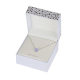 Athra Boxed Sterling Silver 16+2" 8mm Starlight Cubic Zirconia Solitare Necklace