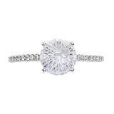 Athra Boxed Sterling Silver 8mm Starlight Cubic Zirconia Ring - Size 7