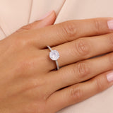 Athra Boxed Sterling Silver 8mm Starlight Cubic Zirconia Ring - Size 7