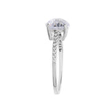 Athra Boxed Sterling Silver 8mm Starlight Cubic Zirconia Ring - Size 7