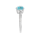 Athra Boxed Sterling Silver 8mm Starlight Cubic Zirconia Ring - Size 7