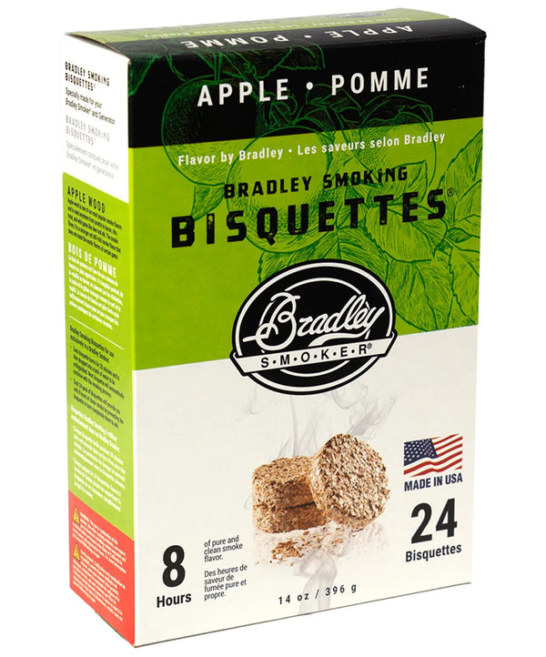 Bradley Smoker Apple Wood Bisquettes - 24 Pack