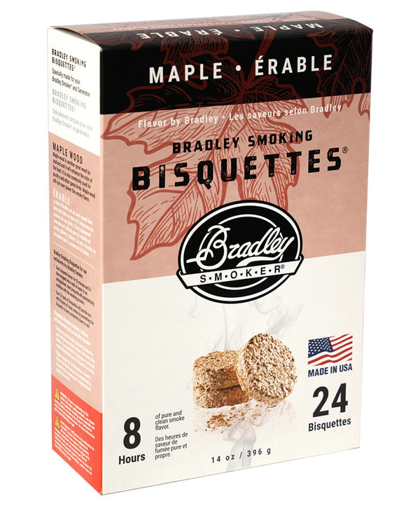 Bradley Smoker Maple Wood Bisquettes - 24 Pack