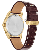 Citizen Mens Calendrier Watch - Brown Leather Strap