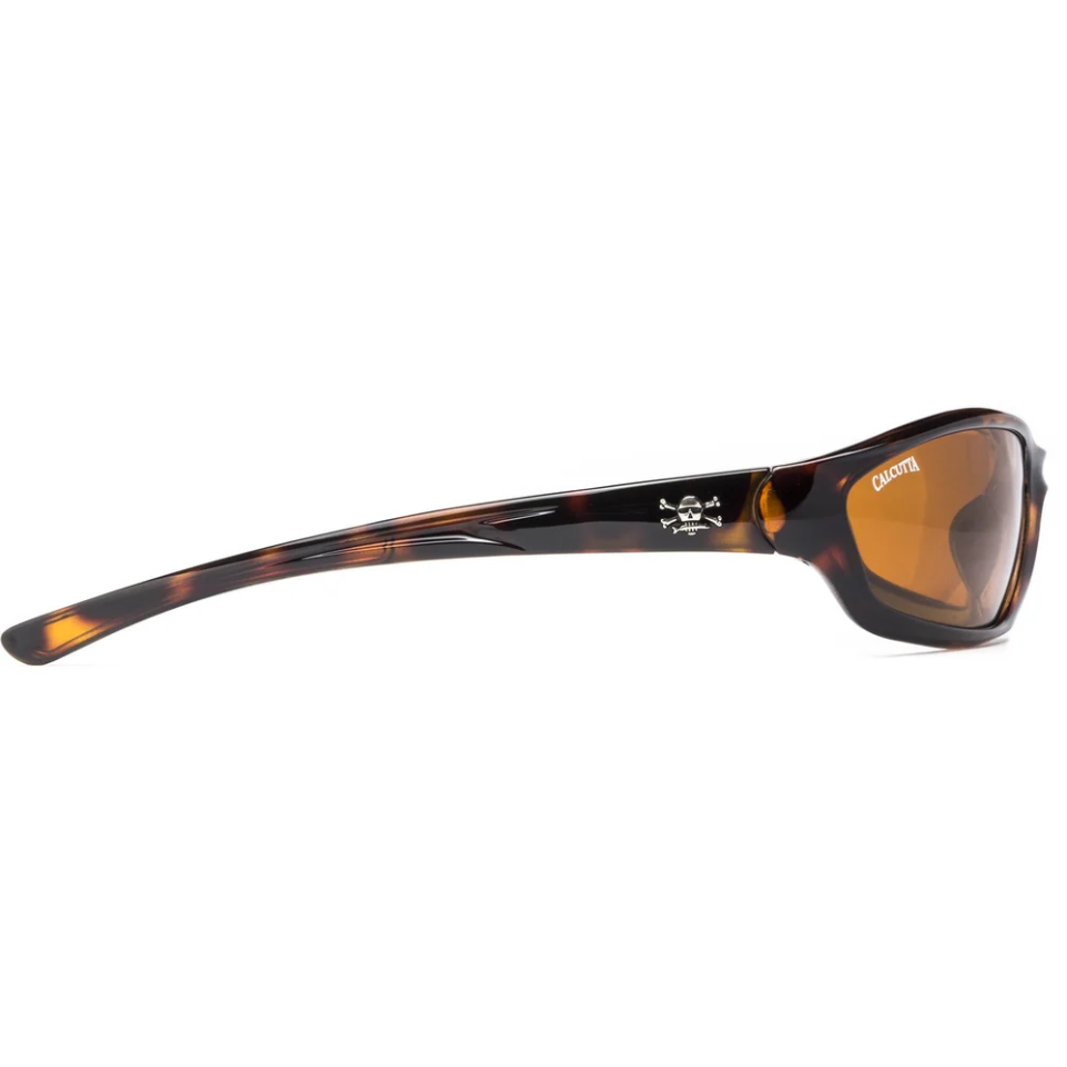 Calcutta Bowman Tortoise Frames - Amber Lens - Polarized Sunglasses