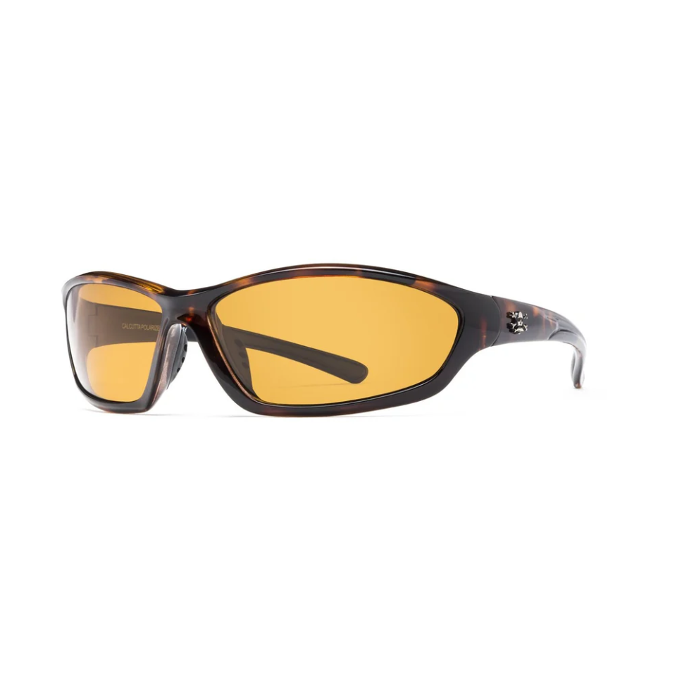 Calcutta Bowman Tortoise Frames - Amber Lens - Polarized Sunglasses