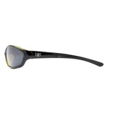 Calcutta Bowman Shiny Black Frames - Silver Mirror Lens - Polarized Sunglasses