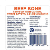 Barkworthies 3-4" Shin Bone Stuffed with Pumpkin, Sweet Potato, & Carrot