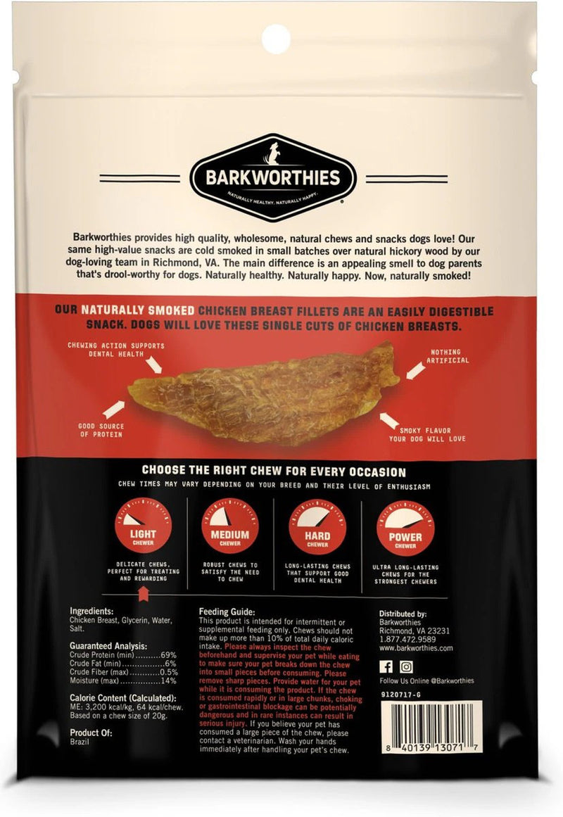 Barkworthies Smoked Chicken Fillet Dog Treats - 4 oz.