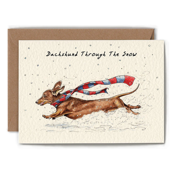 Hester & Cook Dachshund Through the Snow Card