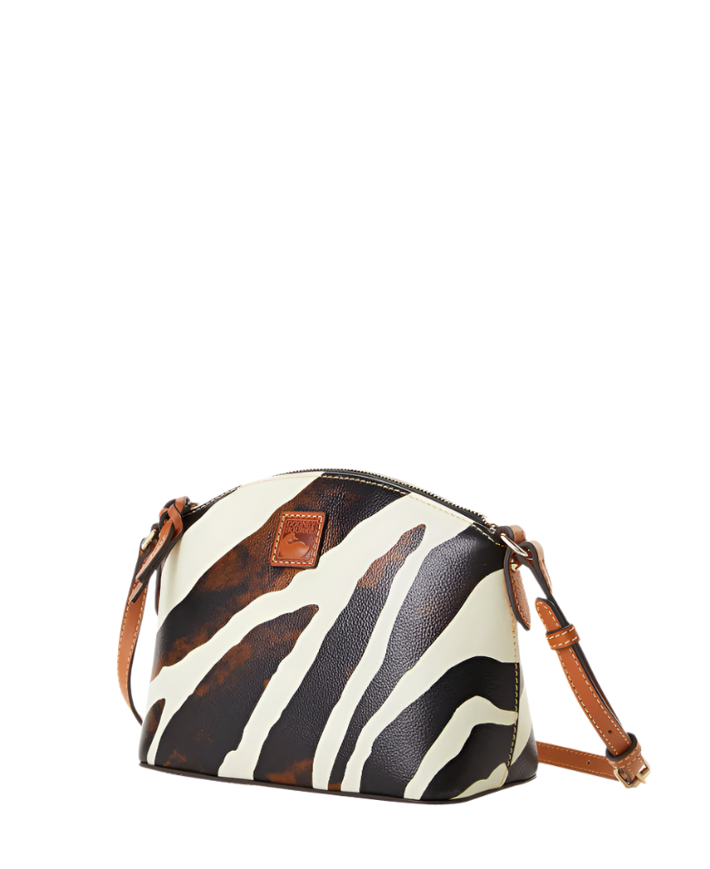 Dooney & Bourke Zebra Leather Suki Crossbody Handbag