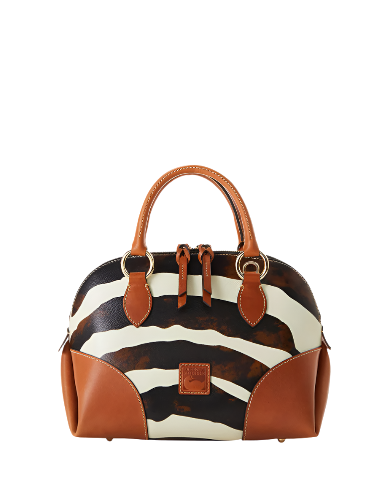 Dooney & Bourke Zebra Leather Domed Satchel Handbag – ShopCGX Dooney & Bourke Zebra Leather Domed Satchel Handbag – ShopCGX