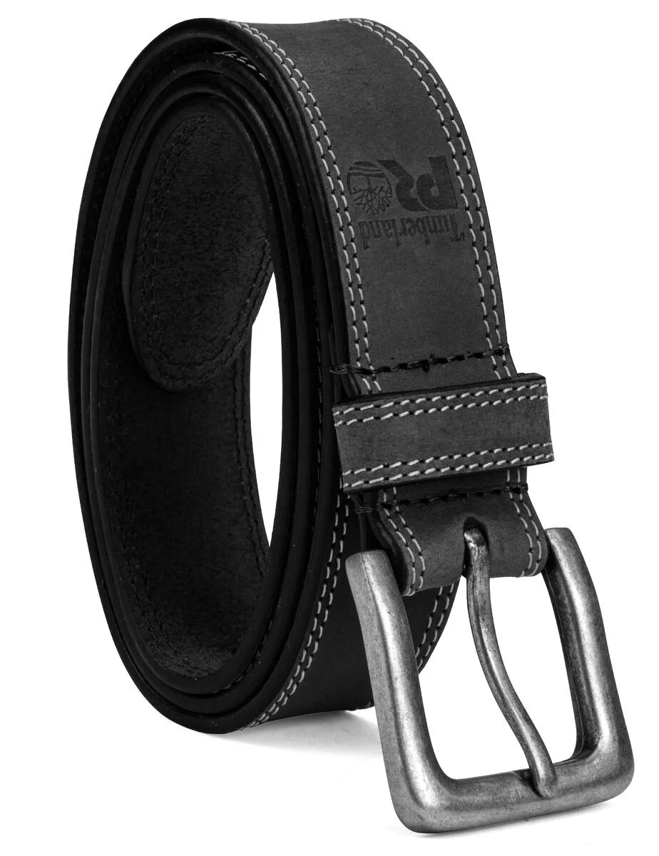 Timberland Mens Pro Black Boot Leather Belt - 40 mm