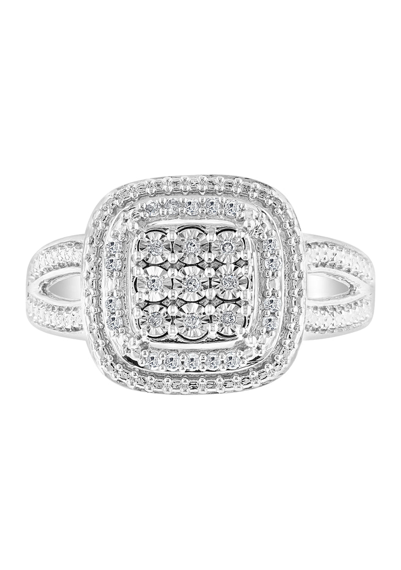 Effy Sterling Silver 1/10 ct. t.w. Diamond Miracle Set Ring – ShopCGX