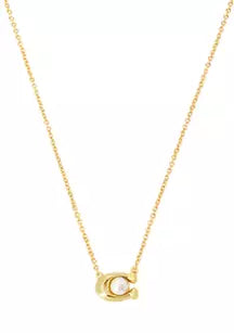 Coach Pearl Signature C Pendant Necklace - Gold-Plated