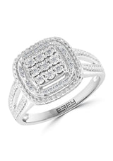 Effy Sterling Silver 1/10 ct. t.w. Diamond Miracle Set Ring