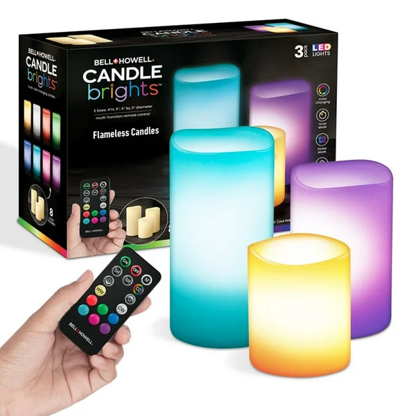 Bell + Howell Candle Brights Flameless Candles - 3 Pack