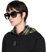 Burberry Helena Non-Polarized Sunglasses - Black/Gray Gradient