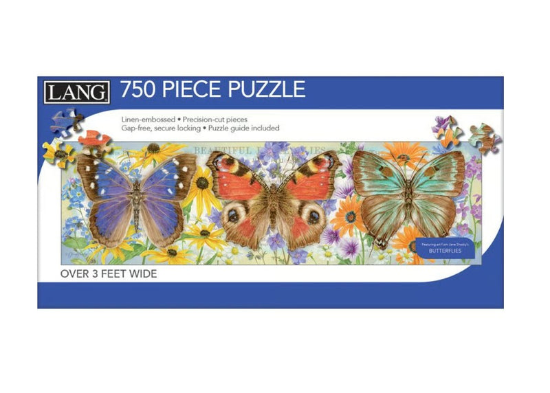 Lang Butterflies 750 Piece Panoramic Puzzle