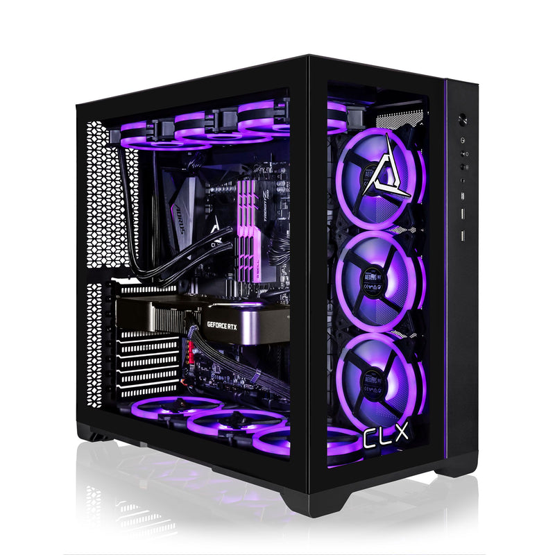 CLX SET Gaming Desktop Liquid Cooled AMD Ryzen 7 7800X3D 4.2GHz 8-Core Processor, 32GB DDR5-5600 Memory, GeForce RTX 4080 16GB GDDR6X Graphincs, 2TB NVMe M.2 SSD, 6TB HDD, WiFi, Windows 11 Home