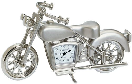 Sanis Enterprises Silver Motorcycle Clock