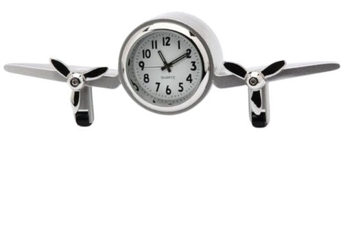 Sanis Enterprises Silver Large Propeller Clock