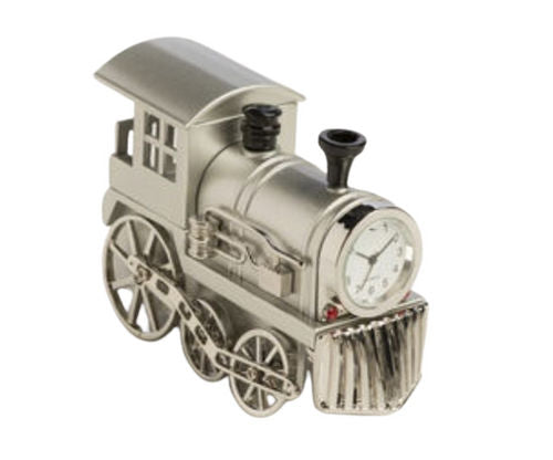 Sanis Enterprises Silver Train Clock