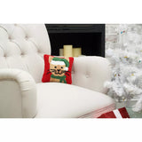 C&F Home Christmas Kitty Hooked Mini Pillow