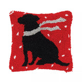 C&F Home Winter Dog Hooked Mini Pillow