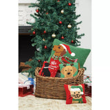 C&F Home Winter Dog Hooked Mini Pillow