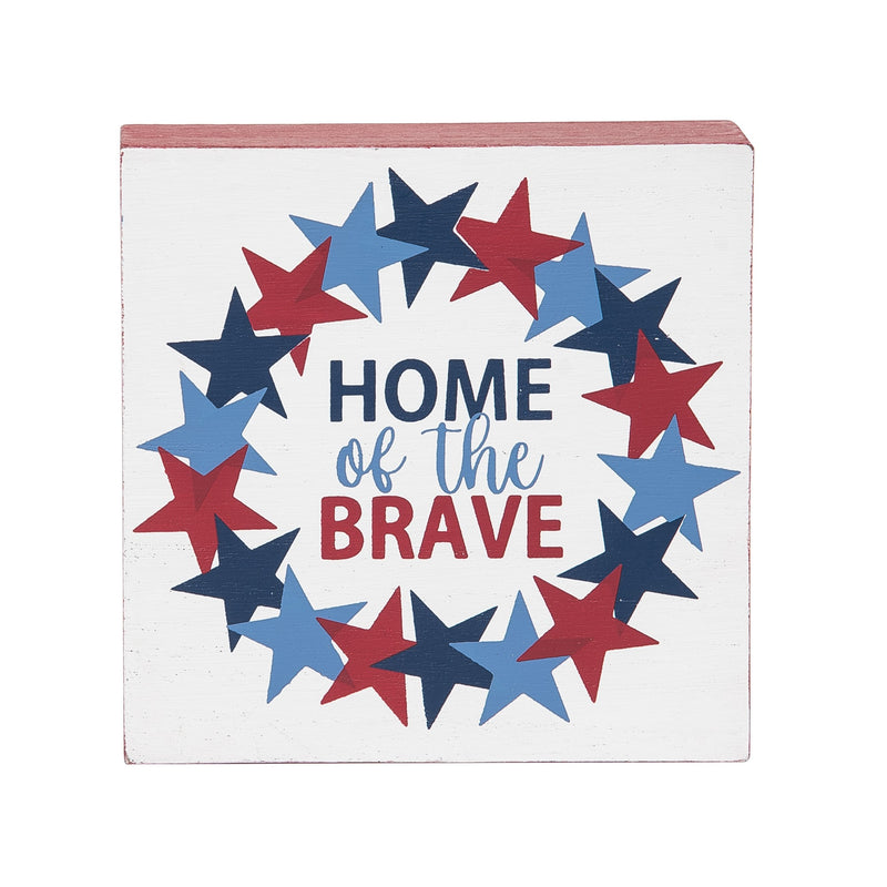 C&F Home Home Of The Brave Shelf Block
