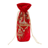 C&F Home Luxe Noel Hand Beaded Wine Bag