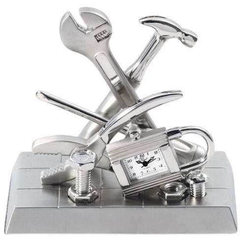 Sanis Enterprises Silver Multi Tool Clock