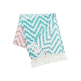 C&F Home Chevron Coral and Green Throw Blanket