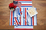 C&F Home Watercolor Patriotic Strip Placemat